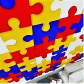 Forma de Gesso 3D ABS 2mm Quebra Cabeça 50x25CM - Quebra Cabeça