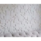 Forma de Gesso 3d Mosaico Liso 40x40cm ABS Preto 2mm - Mosaico Liso 40