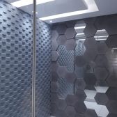 Forma de Gesso 3D ABS 2mm Hexagono 30x30 cm - Hexagono 34x30cm
