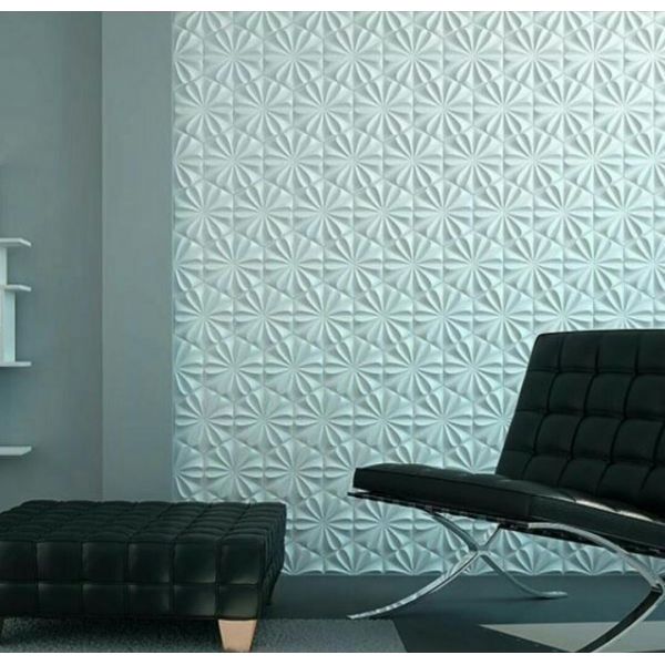 Forma de Gesso 3D ABS 2mm Flor Sextavada 32x32 cm - Flor Sextavada