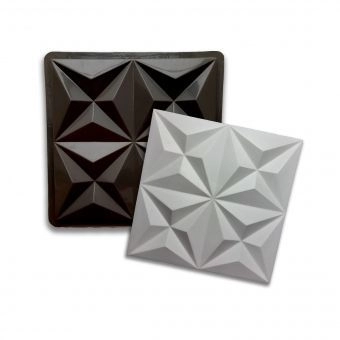 Forma de Gesso 3D Colinas 40x40cm Preto ABS 2.0 mm