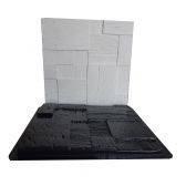 Forma de Gesso 3D ABS 2mm Mosaico Madeirado#2 49x49cm - Mosaico Madeirado#2