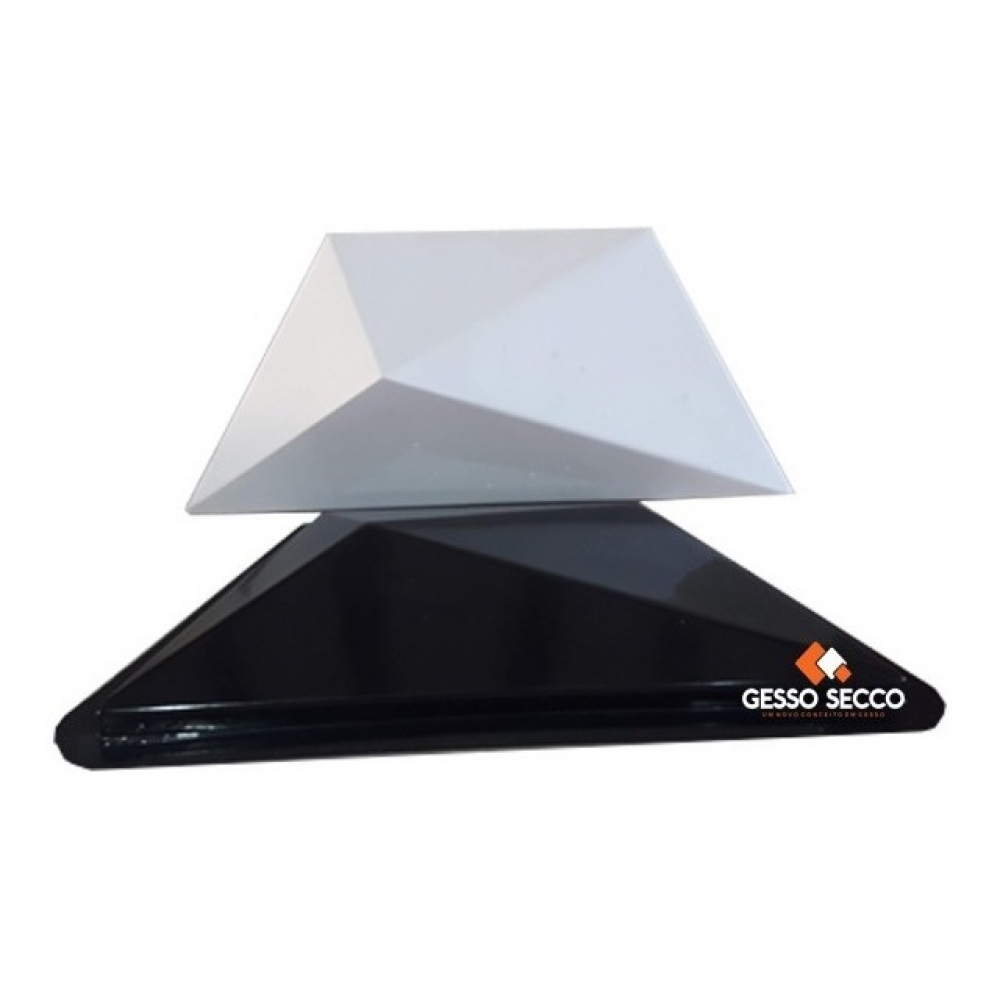 KIT 6 Trapézio Pedra 4 Linhas 39,5x20cm ABS Preto 2mm