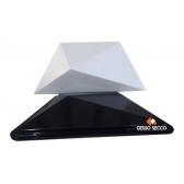KIT 6 Trapézio Pedra 4 Linhas 39,5x20cm ABS Preto 2mm