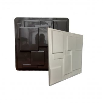 Forma de Gesso 3D ABS 2mm Bloco 40x40 cm