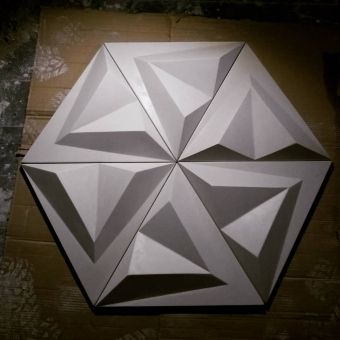 Forma de Gesso 3D ABS 2mm Trione 45x45cm