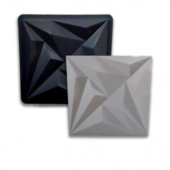 Forma de Gesso Trigonal 40x40Cm ABS Preto 2.0mm