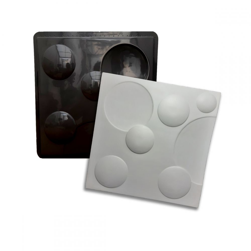 Forma de Gesso 3D ABS 2mm Luna 40x40 cm - Luna 40
