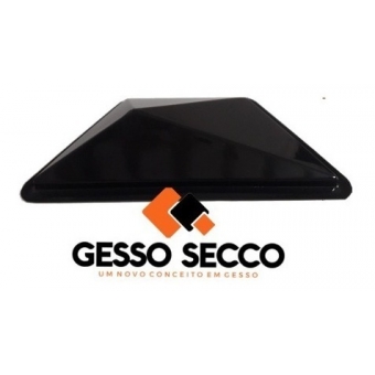 KIT 6 Trapézio Pedra 4 Linhas 39,5x20cm ABS Preto 2mm