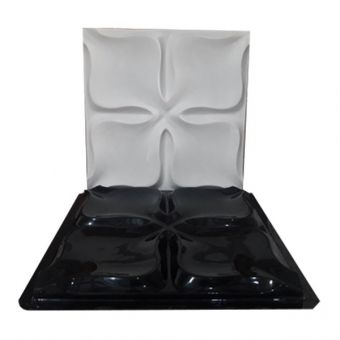 Forma de Gesso 3D ABS 2mm Flora 50x50cm