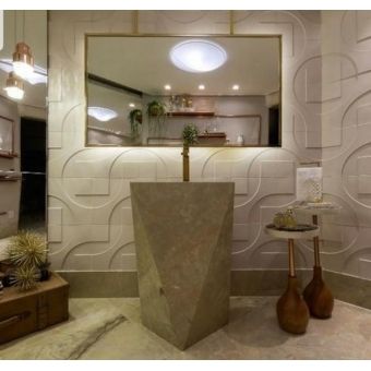 Forma de Gesso 3D ABS 2mm Carolina 50x50cm