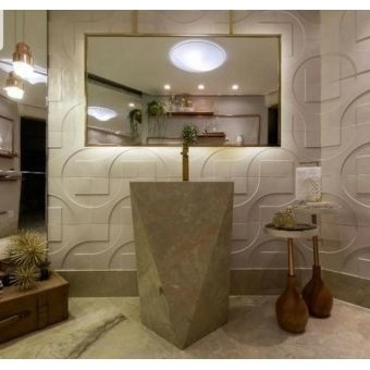 Forma de Gesso 3D ABS 2mm Carolina 50x50cm