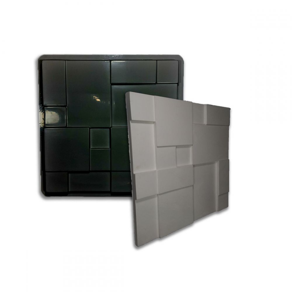 Forma de Gesso 3D ABS 2mm Mosaico 40 x 40cm - Mosaico 40