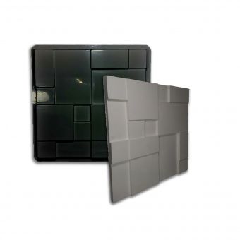 Forma de Gesso 3D ABS 2mm Mosaico 40 x 40cm