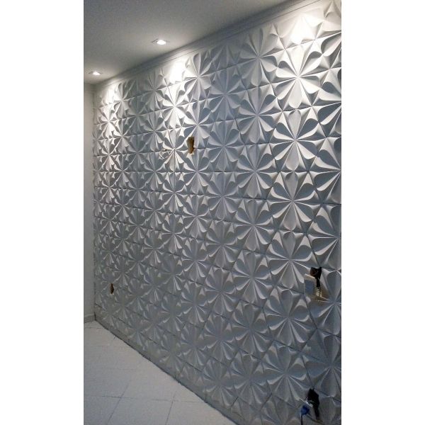 Forma de Gesso 3D ABS 2mm Flor Sextavada 32x32 cm - Flor Sextavada