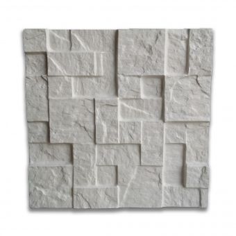 Forma De Gesso 3d Abs 2mm Mosaico Rustico 40x40cm Gessosecco